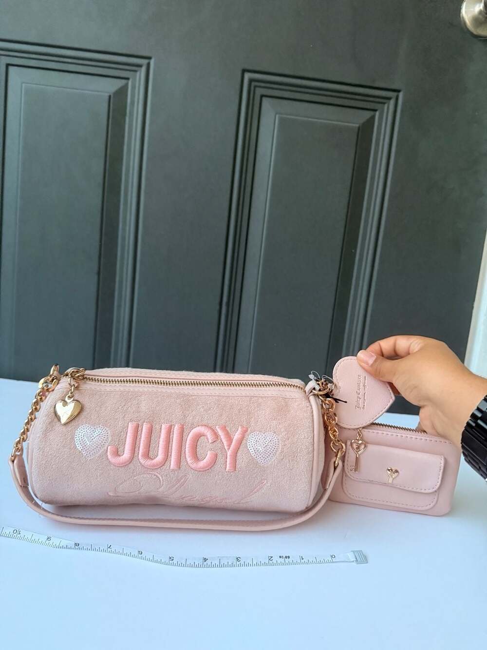 Juicy Couture Juicy Angel Shoulder Bag Pink Clay